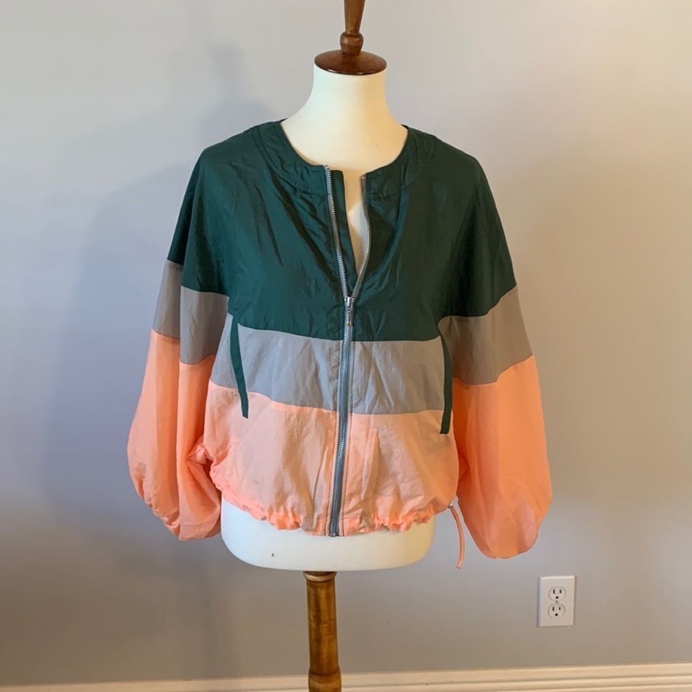 [elevenses] Colorblock Windbreaker Jacket - Size XS/S NWT